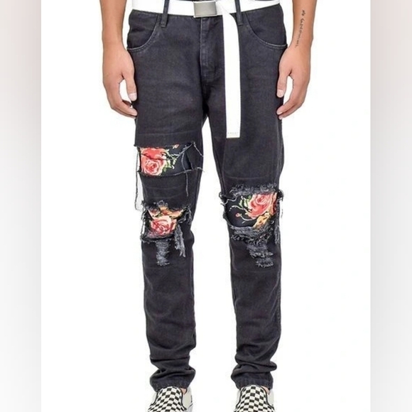 Tapered Ripped  Jeans - Picture 2 of 7